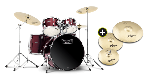 Mapex Tornado Fusion Dark Red Komplettset